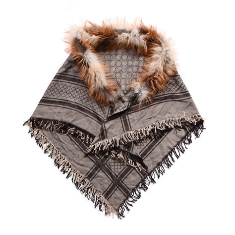 gucci fur scarf sale|gucci shawl images.